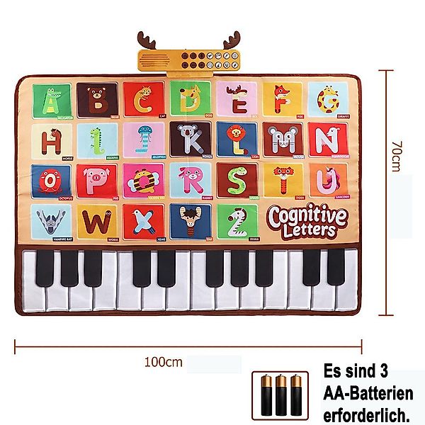 CLTYQ Spielmatte Musikkeyboard-Lernspielzeug mit 26 Buchstaben,Baby-Piano-S günstig online kaufen