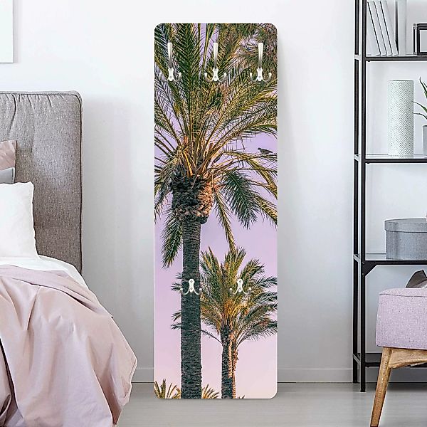Wandgarderobe Palmen im Sonnenuntergang günstig online kaufen