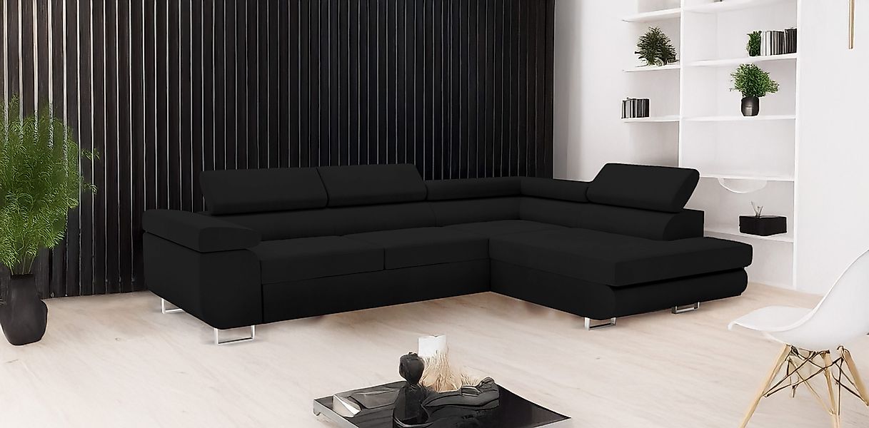 Goldstoff Ecksofa hochwertiges Sofa mit Schlaffunktion, günstig online kaufen