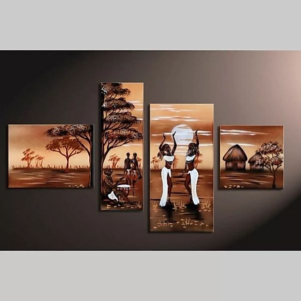 4 Leinwandbilder AFRIKA Frau (2) 120 x 70cm Handgemalt günstig online kaufen