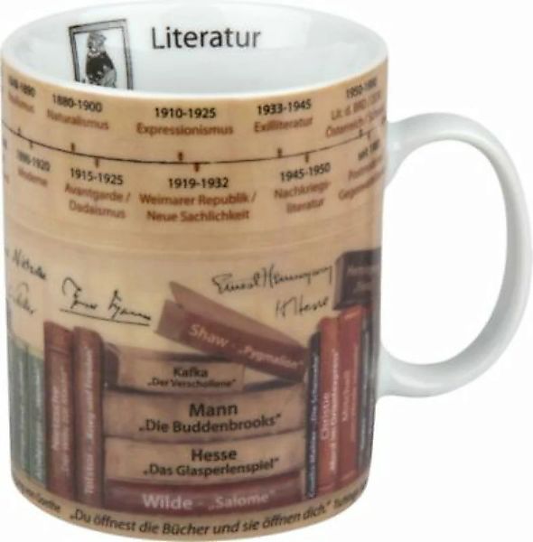 Könitz "Kaffeebecher ""Literatur"" Porzellan" bunt günstig online kaufen