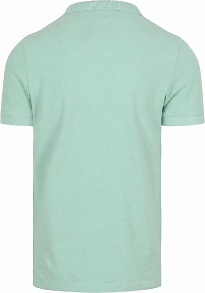 Superdry Piqué Poloshirt Melange Hellgrün - Größe M günstig online kaufen