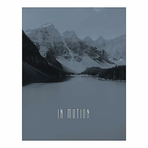 Komar Poster Word Lake In Motion Steel Natur B/L: ca. 40x50 cm günstig online kaufen