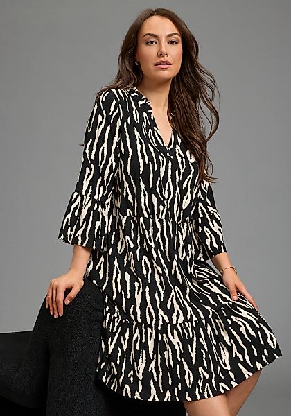 Laura Scott CURVE Jerseykleid figurumspielende Passform mit Volants, aus Vi günstig online kaufen