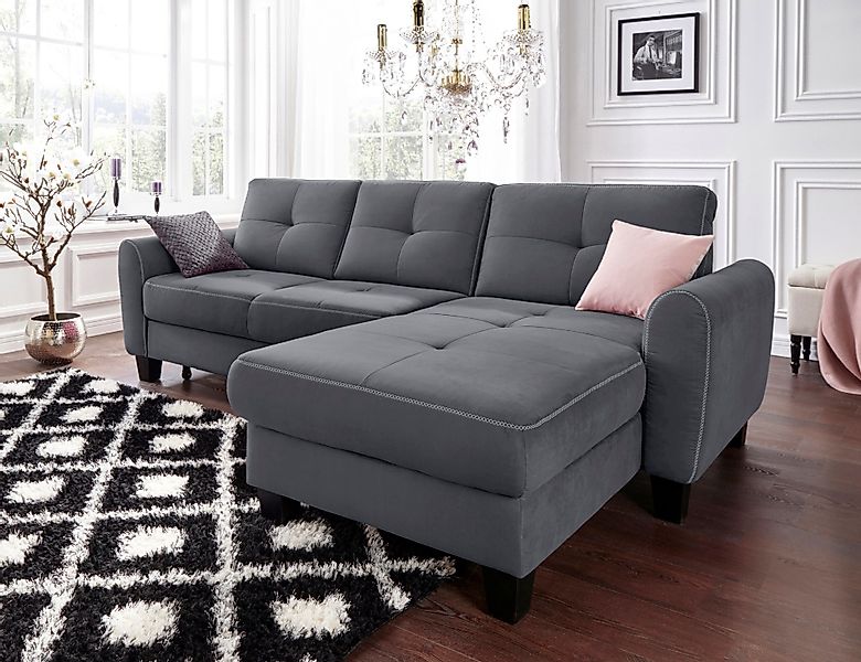 sit&more Ecksofa Varese L-Form, mit Federkern, günstig online kaufen