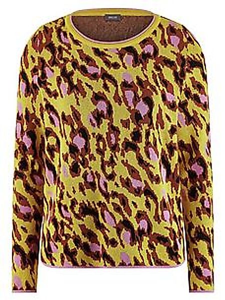 Strickpullover Rundhals-Ausschnitt BASLER gelb günstig online kaufen