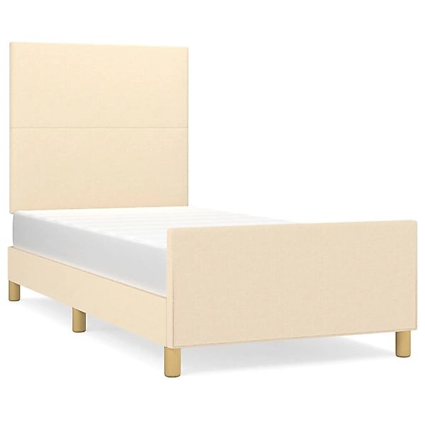 vidaXL Bett Bettgestell ohne Matratze Creme günstig online kaufen