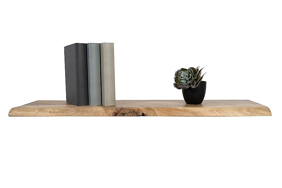 SAM® Wandregal Amara, massives Akazienholz, Baumkante, günstig online kaufen