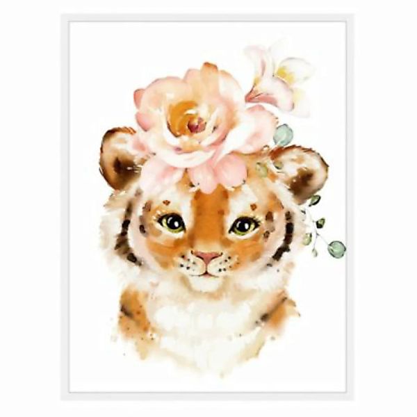 Milan Moon Wandbild Baby Tiger weiß Gr. 60 x 80 günstig online kaufen