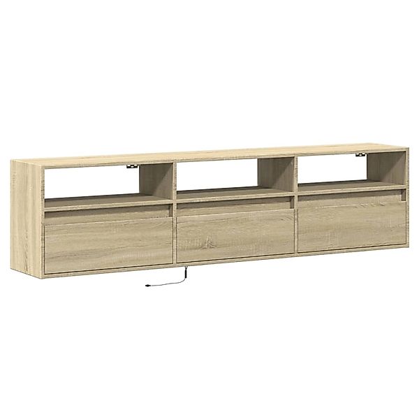 vidaXL TV-Wandschrank mit LED Sonoma-Eiche 180x31x45 cm 3307942 günstig online kaufen