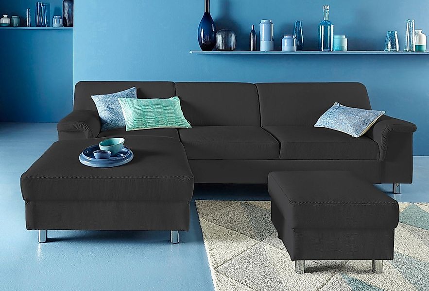 INOSIGN Ecksofa "Jamie, modern und elegant, Fußhöhe 9cm, L-Form,", wahlweis günstig online kaufen