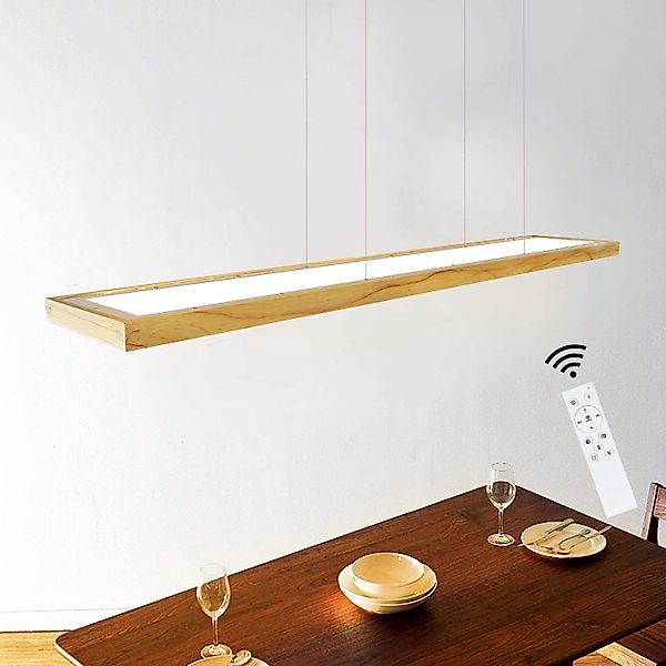 Nettlife Hängeleuchte LED Holz Esszimmer 38W günstig online kaufen