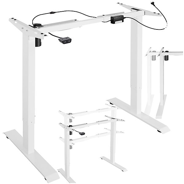 tectake Tischgestell Schreibtischgestell elektrisch höhenverstellbar 85-129 günstig online kaufen