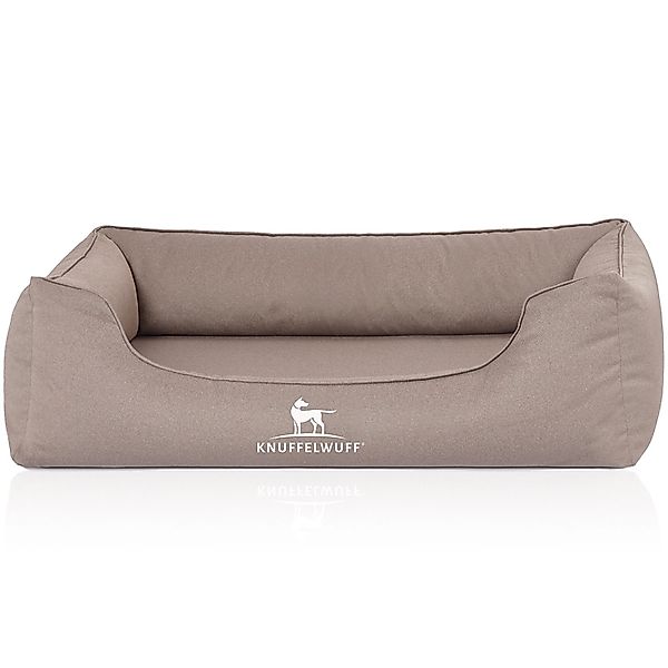 Knuffelwuff Hundebett Leon Orthopädisch Wasserabweisend Velours M-L Beige/G günstig online kaufen