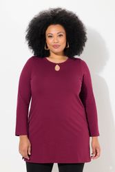 Ulla Popken Longshirt Longshirt A-Linie Keyhole günstig online kaufen