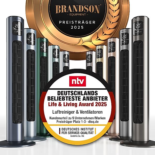 Brandson Turmventilator Oszillation 65°, Timer, Fernbedienung, Standventila günstig online kaufen