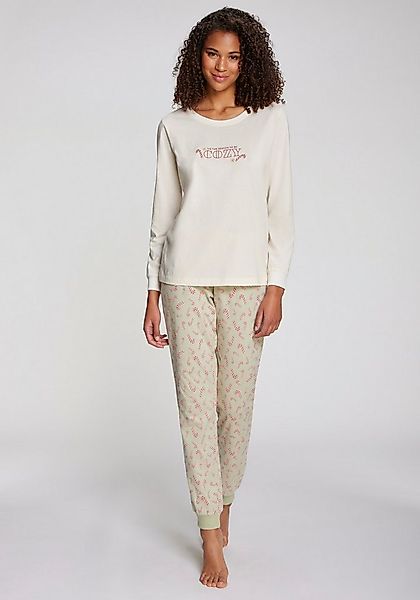 LASCANA Pyjama (Set, 2 tlg) Mit Weihnachtlichem Muster günstig online kaufen