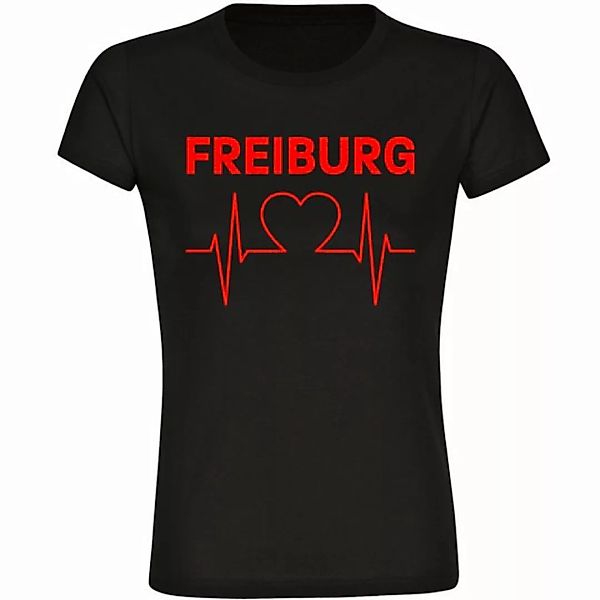 multifanshop T-Shirt Damen Freiburg - Herzschlag - Frauen günstig online kaufen