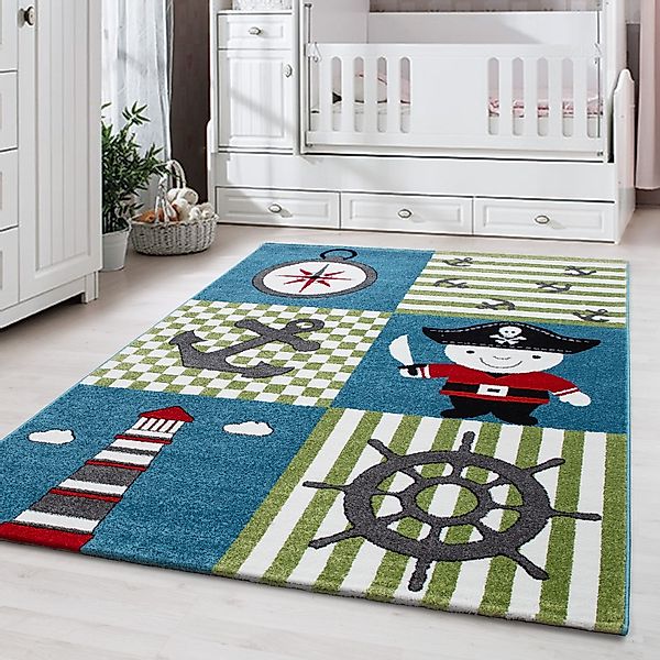 Carpettex Kinderteppich Piraten-Design, Läufer, Höhe: 11 günstig online kaufen