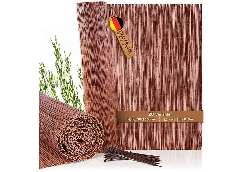 BooGardi Weidenzaun Weidenmatte mit Kabelbindern, (Höhe 30cm x Breite 3m · günstig online kaufen