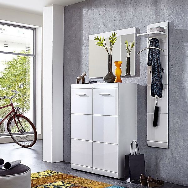 Lomadox Garderoben-Set DANARO-01, (Spar-Set, 3-St), Garderoben Set Hochglan günstig online kaufen