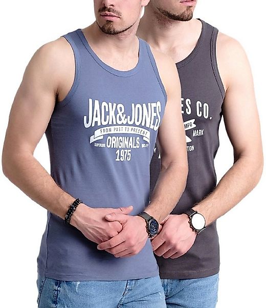 Jack & Jones Tanktop Bedrucktes Shirt aus Baumwolle (2er-Pack) mit Print günstig online kaufen