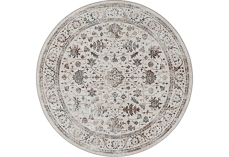 merinos Teppich Creation 50112, rund, Höhe: 10 mm, elegant, glänzend, Kurzf günstig online kaufen