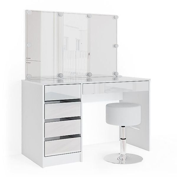 Vicco Schminktisch Sherry, Weiß, 120 cm günstig online kaufen