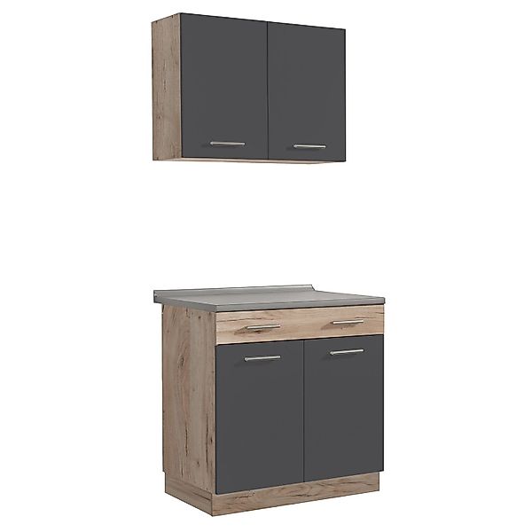 Homestyle4u Küchenzeile 80 cm ohne Geräte günstig online kaufen