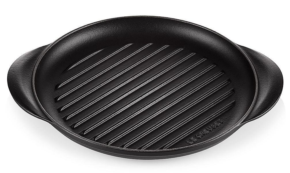 Le Creuset Grillplatte Rund Gusseisen Schwarz 25cm günstig online kaufen