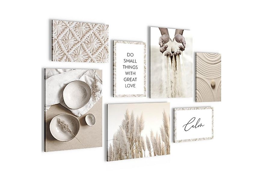 Novart Wandbild Wandbilder Wohnzimmer Boho Natur AUFHÄNGFERTIG 100x70 cm, S günstig online kaufen