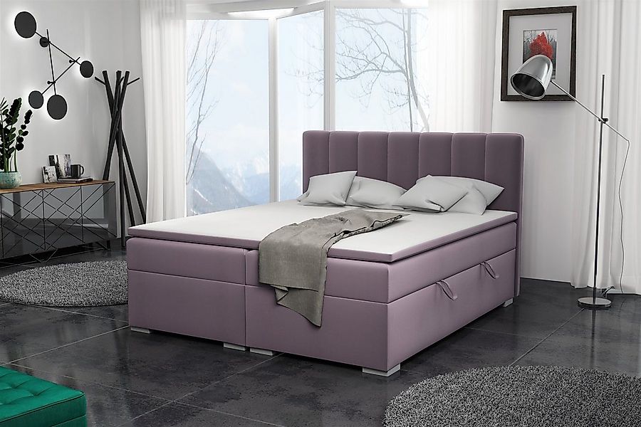 Fun Möbel Boxspringbett Schlafzimmerbett LAURIN (inkl. Bettkästen und Toppe günstig online kaufen