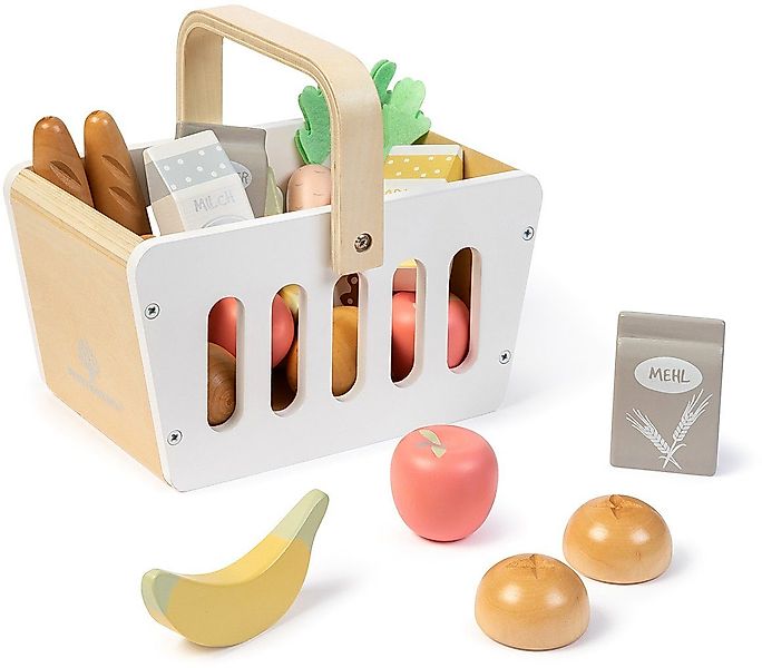 MUSTERKIND® Kaufladensortiment Einkaufskorb Carum, weiß/natur günstig online kaufen