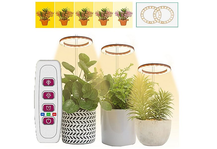 MUPOO Pflanzenlampe LED Pflanzenlampe, Timer Pflanzenlicht, 20-80 LEDs Pfla günstig online kaufen