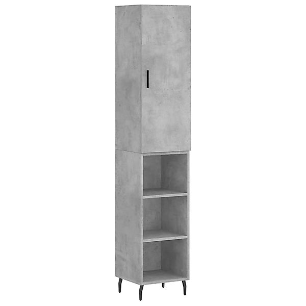 vidaXL Highboard Betongrau 34,5x34x180 cm Holzwerkstoff 3198997 günstig online kaufen