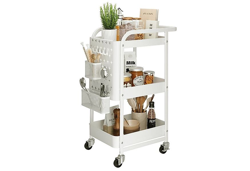 BlingBin Servierwagen mit 3 Ebenen Küchenwagen mit Rollen Griff Rollwagen m günstig online kaufen