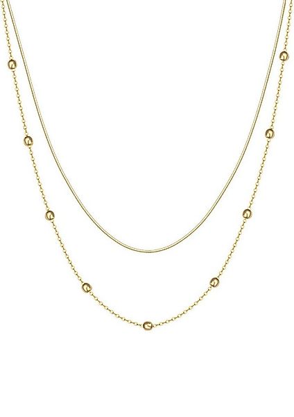 Hey Happiness Edelstahlkette Layer Collier Kugeln, wasserfest, Elegante Zwe günstig online kaufen