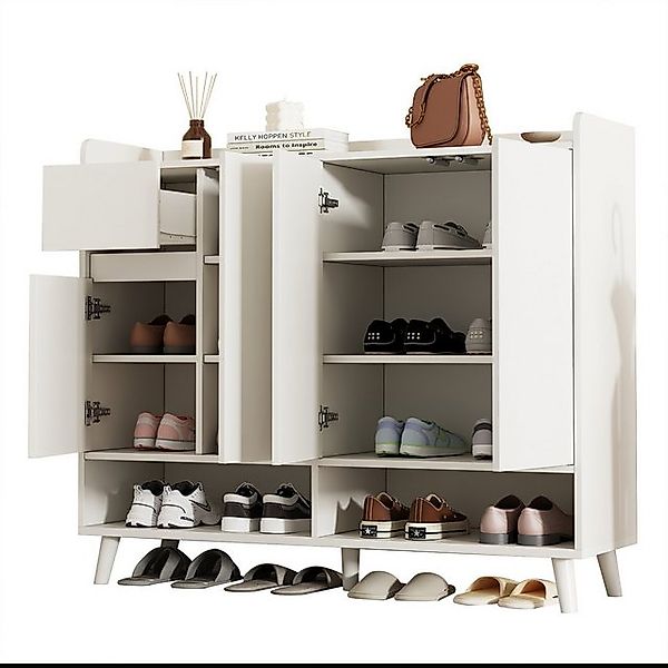 Refined Living Schuhschrank Sideboard, Kommode mit 4 Türen & 1 Schublade,Fl günstig online kaufen