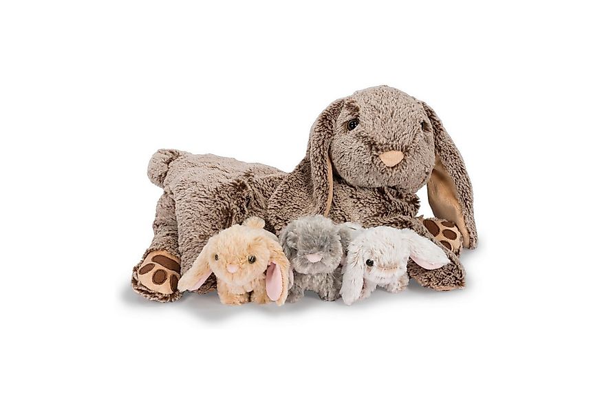NOXXIEZ Kuscheltier Hasen-Mama mit Babys Kuscheltier Noxxiez Kaninchen Stof günstig online kaufen
