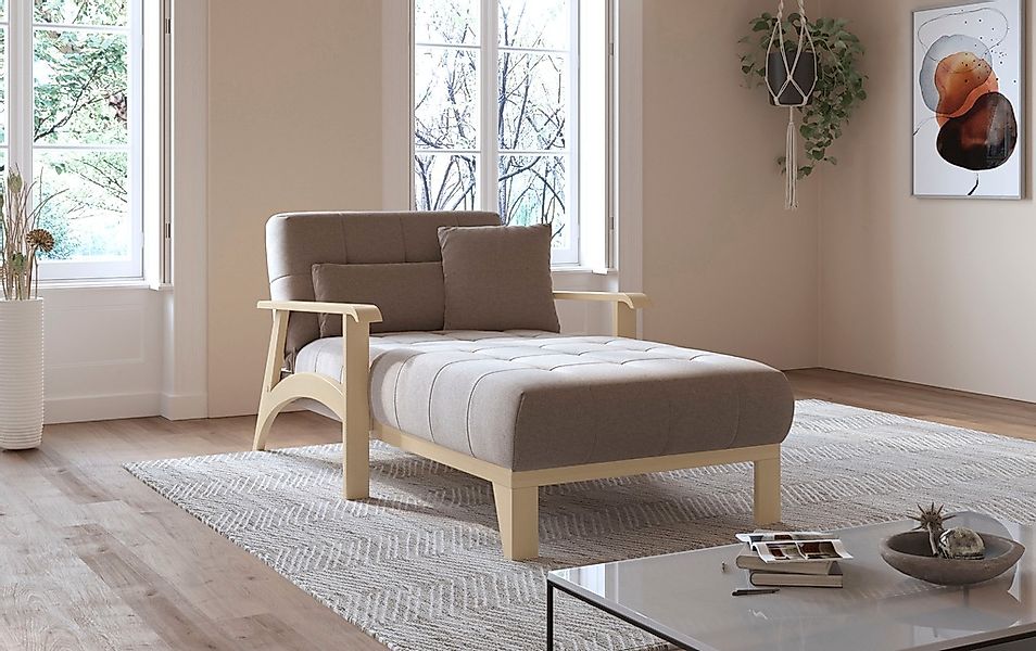sit&more Recamiere "Billund", Armlehnen aus eichefarbigem Buchenholz, versc günstig online kaufen