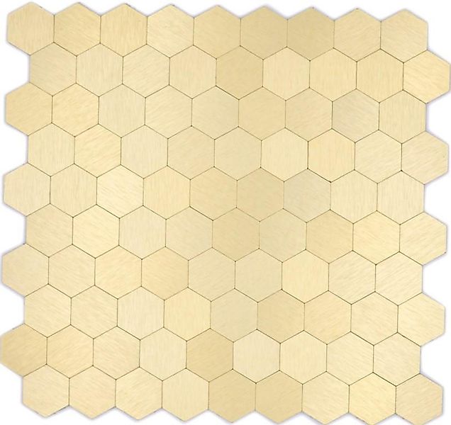Mosani Fliesenaufkleber Hexagon Fliesen selbstklebend Gold günstig online kaufen
