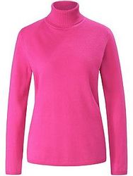 Rollkragen-Pullover aus Schurwolle und Kaschmir Peter Hahn pink günstig online kaufen