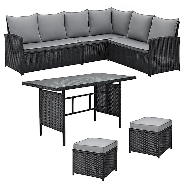 SVITA Loungeset MONROE, (Set, 4-tlg., Gartenlounge), günstig online kaufen
