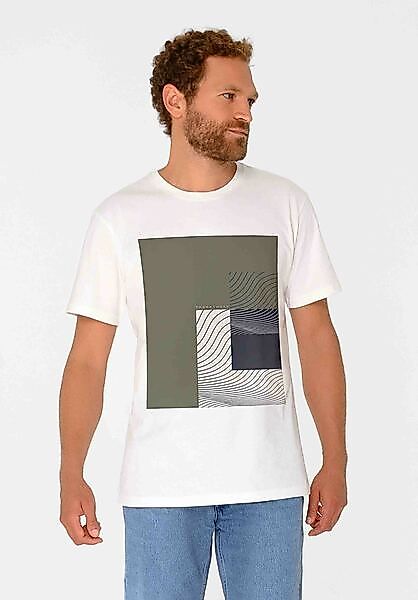 Herren Print T-shirt Cubes Aus Biobaumwolle günstig online kaufen