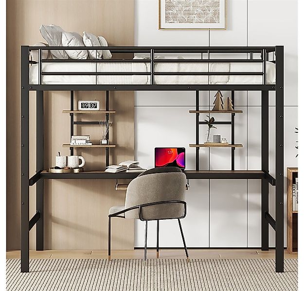 XDeer Etagenbett Bettgestell Metallbett, Eisenbett, Hochbett mit Schreibtis günstig online kaufen