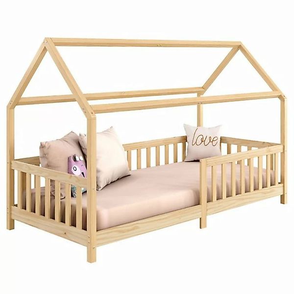 IDIMEX Kinderbett NINA, Hausbett Montessori Bett Kiefer 90 x 200 Tipibett m günstig online kaufen