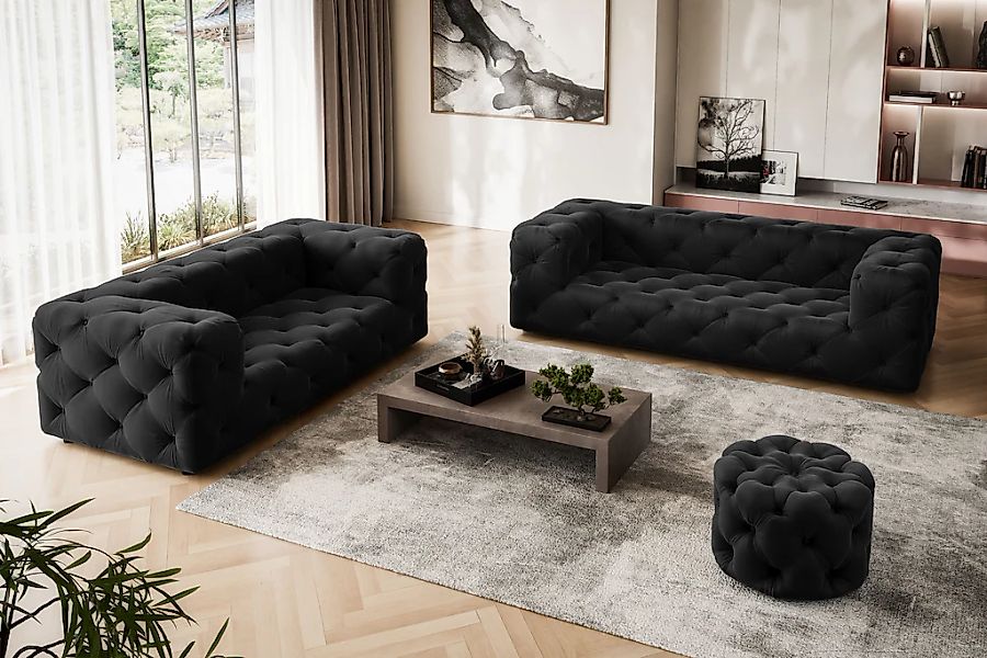 Home affaire 2-Sitzer "FOLLINA" 2-Sitzer Sofa mit klassischer Chesterfield- günstig online kaufen
