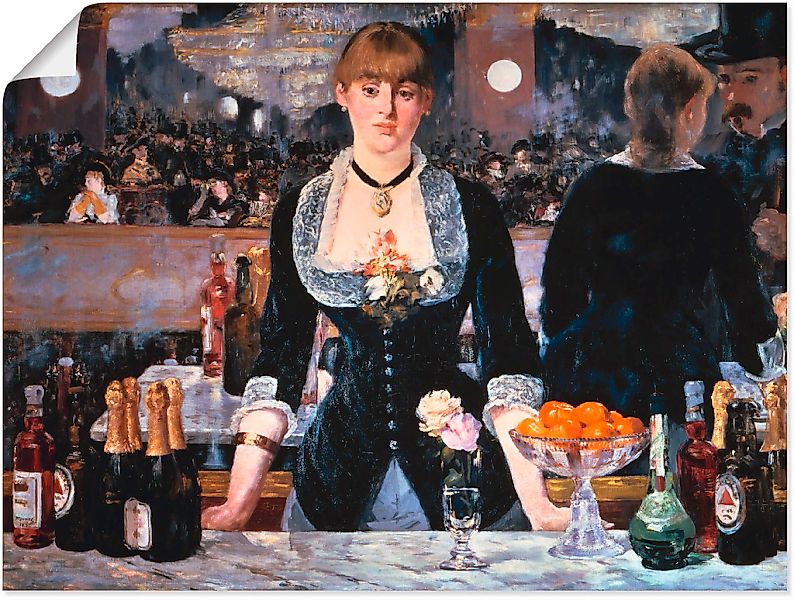 Artland Wandbild "Die Bar des Folies-Bergeres, um 1881", Frau, (1 St.), als günstig online kaufen