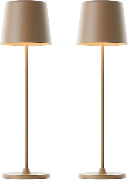 Brilliant LED Tischleuchte Kaami - mobile LED Außen Akku Tischlampe 2er-Set günstig online kaufen