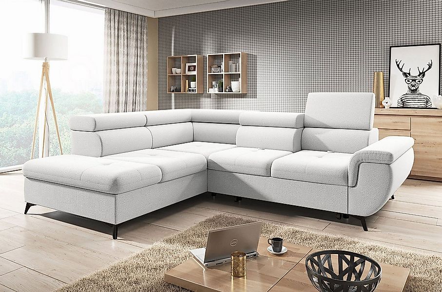 WOHNKLUSIV Ecksofa Ecksofa TREVISO mit verstellbarer Sitztiefe und Schlaffu günstig online kaufen